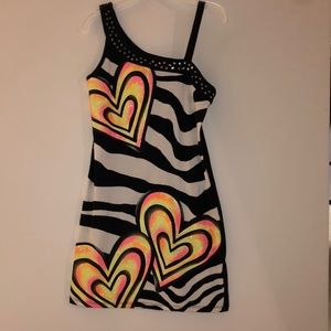 Short dress with hearts